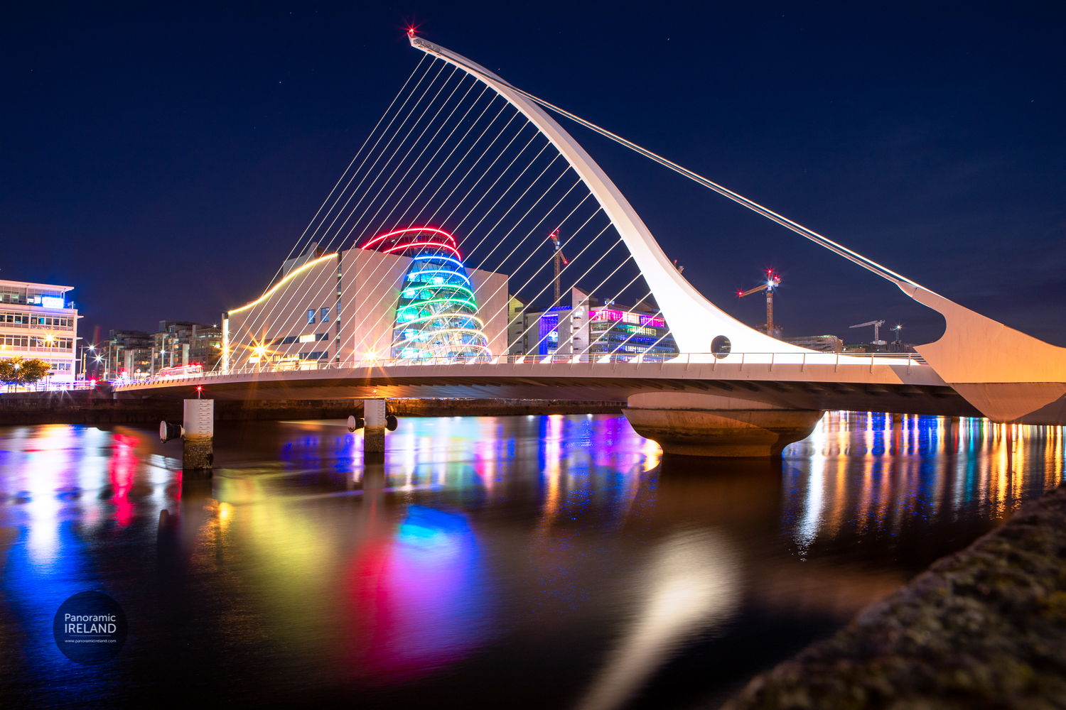 River Liffey and Samuel Beckett Bridge at night, Dublin — Image of the Season
